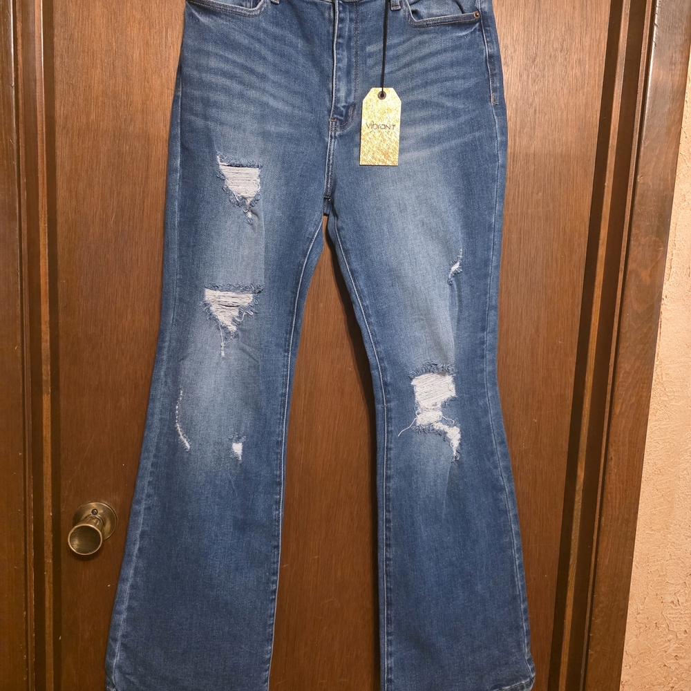 Vibrant Women's Blue Boot Cut Jeans